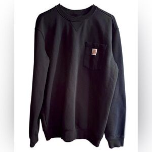 Carhartt Men's Navy Blue Crew Neck Midweight Pocket Sweatshirt, M Tall. NWOT